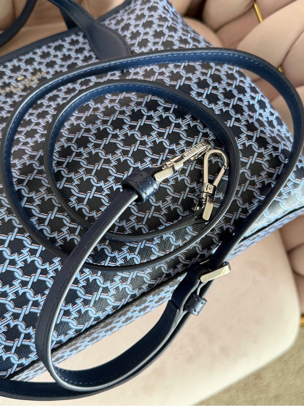 Kate Spade ♠️ New York Link Mini Tote Crossbody in Blue Multi - Picture 8 of 16